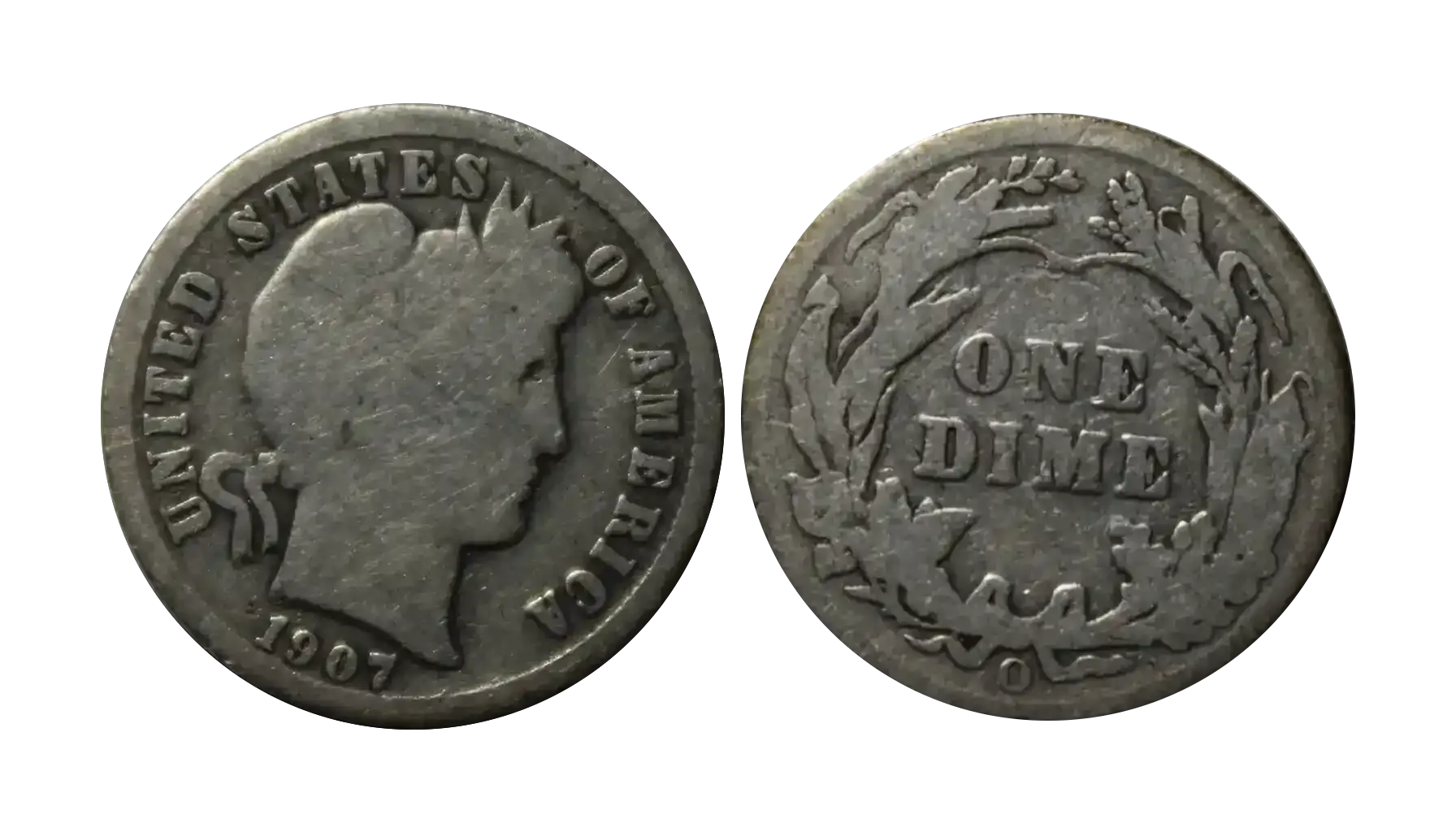 Side-by-side comparison of standard 1907-O mint mark versus the 1907-O/O RPM FS-501 variety showing doubled O impression